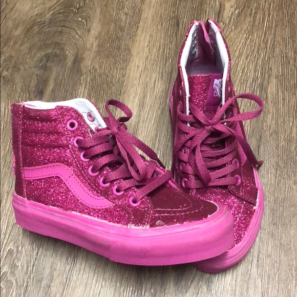 pink glitter vans